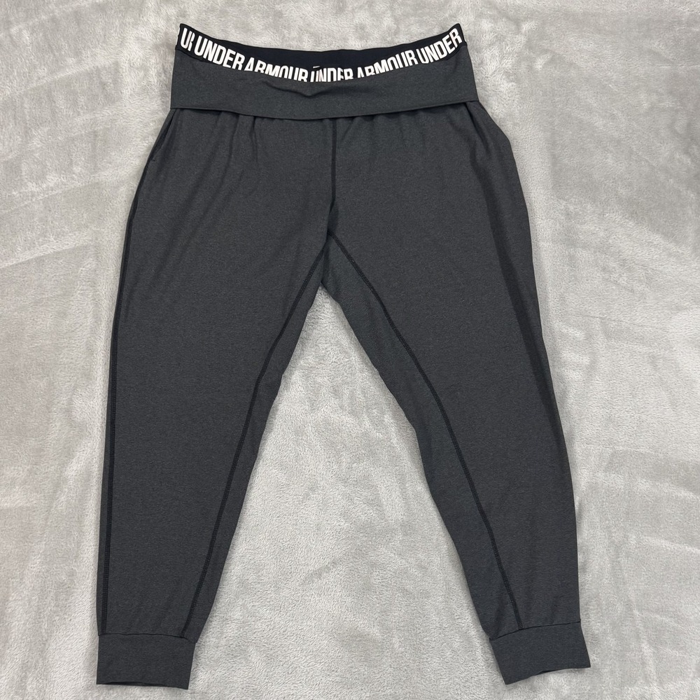 Under Armour Pants Womens L Gray‎ Jogger Yoga Fitness Sweatpants Relaxed Loose